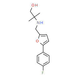 ChemSpider 2D Image | 2-({[5-(4-Fluorophenyl)-2-furyl]methyl}amino)-2-methyl-1-propanol | C15H18FNO2