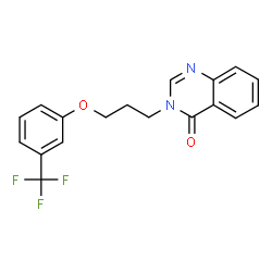 ChemSpider 2D Image | 3-{3-[3-(Trifluoromethyl)phenoxy]propyl}-4(3H)-quinazolinone | C18H15F3N2O2