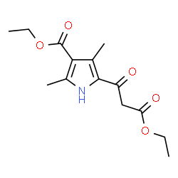 ChemSpider 2D Image | Ethyl 5-(3-ethoxy-3-oxopropanoyl)-2,4-dimethyl-1H-pyrrole-3-carboxylate | C14H19NO5