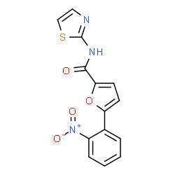 ChemSpider 2D Image | 5-(2-Nitrophenyl)-N-(1,3-thiazol-2-yl)-2-furamide | C14H9N3O4S