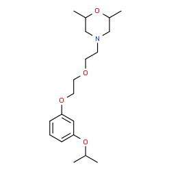 ChemSpider 2D Image | 4-{2-[2-(3-Isopropoxyphenoxy)ethoxy]ethyl}-2,6-dimethylmorpholine | C19H31NO4