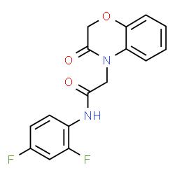 ChemSpider 2D Image | N-(2,4-Difluorophenyl)-2-(3-oxo-2,3-dihydro-4H-1,4-benzoxazin-4-yl)acetamide | C16H12F2N2O3