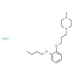 ChemSpider 2D Image | 1-[3-(2-Butoxyphenoxy)propyl]-4-methylpiperazine hydrochloride (1:1) | C18H31ClN2O2