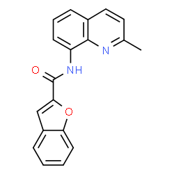 ChemSpider 2D Image | N-(2-Methyl-8-quinolinyl)-1-benzofuran-2-carboxamide | C19H14N2O2