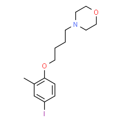 ChemSpider 2D Image | 4-[4-(4-Iodo-2-methylphenoxy)butyl]morpholine | C15H22INO2