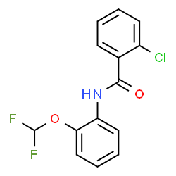 ChemSpider 2D Image | 2-Chloro-N-[2-(difluoromethoxy)phenyl]benzamide | C14H10ClF2NO2