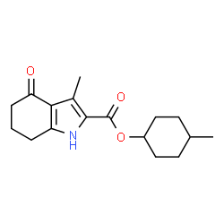ChemSpider 2D Image | 4-Methylcyclohexyl 3-methyl-4-oxo-4,5,6,7-tetrahydro-1H-indole-2-carboxylate | C17H23NO3