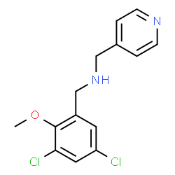 ChemSpider 2D Image | 1-(3,5-Dichloro-2-methoxyphenyl)-N-(4-pyridinylmethyl)methanamine | C14H14Cl2N2O