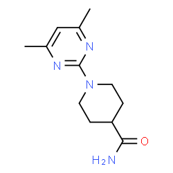 ChemSpider 2D Image | 1-(4,6-Dimethyl-2-pyrimidinyl)-4-piperidinecarboxamide | C12H18N4O