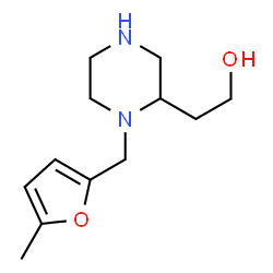 ChemSpider 2D Image | 2-{1-[(5-Methyl-2-furyl)methyl]-2-piperazinyl}ethanol | C12H20N2O2