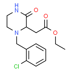 ChemSpider 2D Image | Ethyl [1-(2-chlorobenzyl)-3-oxo-2-piperazinyl]acetate | C15H19ClN2O3