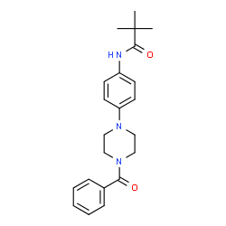 ChemSpider 2D Image | N-[4-(4-Benzoyl-1-piperazinyl)phenyl]-2,2-dimethylpropanamide | C22H27N3O2