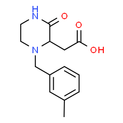 ChemSpider 2D Image | [1-(3-Methylbenzyl)-3-oxo-2-piperazinyl]acetic acid | C14H18N2O3