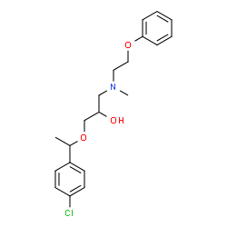 ChemSpider 2D Image | 1-[1-(4-Chlorophenyl)ethoxy]-3-[methyl(2-phenoxyethyl)amino]-2-propanol | C20H26ClNO3