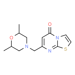 ChemSpider 2D Image | 7-[(2,6-dimethyl-4-morpholinyl)methyl]-5-thiazolo[3,2-a]pyrimidinone | C13H17N3O2S