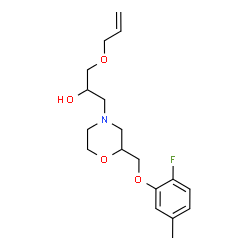 ChemSpider 2D Image | 1-(Allyloxy)-3-{2-[(2-fluoro-5-methylphenoxy)methyl]-4-morpholinyl}-2-propanol | C18H26FNO4