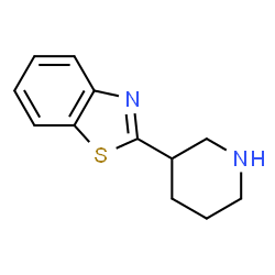 ChemSpider 2D Image | 2-(Piperidin-3-yl)benzo[d]thiazole | C12H14N2S