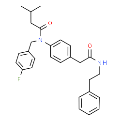 ChemSpider 2D Image | N-(4-Fluorobenzyl)-3-methyl-N-(4-{2-oxo-2-[(2-phenylethyl)amino]ethyl}phenyl)butanamide | C28H31FN2O2