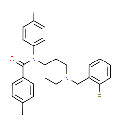 ChemSpider 2D Image | N-[1-(2-Fluorobenzyl)-4-piperidinyl]-N-(4-fluorophenyl)-4-methylbenzamide | C26H26F2N2O