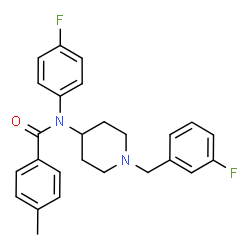 ChemSpider 2D Image | N-[1-(3-Fluorobenzyl)-4-piperidinyl]-N-(4-fluorophenyl)-4-methylbenzamide | C26H26F2N2O
