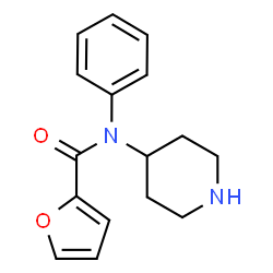 ChemSpider 2D Image | N-Phenyl-N-(4-piperidinyl)-2-furamide | C16H18N2O2