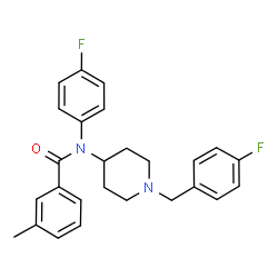 ChemSpider 2D Image | N-[1-(4-Fluorobenzyl)-4-piperidinyl]-N-(4-fluorophenyl)-3-methylbenzamide | C26H26F2N2O