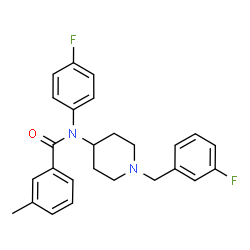 ChemSpider 2D Image | N-[1-(3-Fluorobenzyl)-4-piperidinyl]-N-(4-fluorophenyl)-3-methylbenzamide | C26H26F2N2O