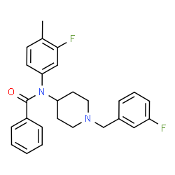 ChemSpider 2D Image | N-[1-(3-Fluorobenzyl)-4-piperidinyl]-N-(3-fluoro-4-methylphenyl)benzamide | C26H26F2N2O
