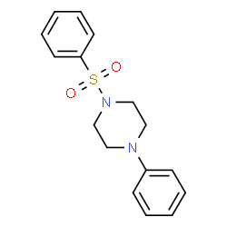 ChemSpider 2D Image | 1-Phenyl-4-(phenylsulfonyl)piperazine | C16H18N2O2S