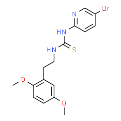 ChemSpider 2D Image | N'-(5-bromo-2-pyridyl)-N-(2-(2,5-dimethoxyphenyl)ethyl)thiourea | C16H18BrN3O2S
