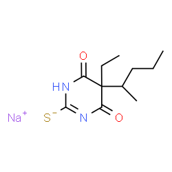 ChemSpider 2D Image | Sodium thiopental | C11H17N2NaO2S