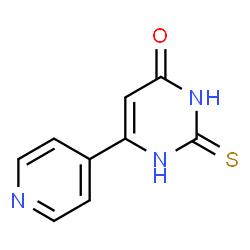 ChemSpider 2D Image | 6-(4-Pyridinyl)-2-thioxo-2,3-dihydro-4(1H)-pyrimidinone | C9H7N3OS
