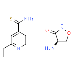 ChemSpider 2D Image | 2-Ethyl-4-pyridinecarbothioamide - (4R)-4-amino-1,2-oxazolidin-3-one (1:1) | C11H16N4O2S