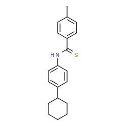 ChemSpider 2D Image | N-(4-Cyclohexylphenyl)-4-methylbenzenecarbothioamide | C20H23NS