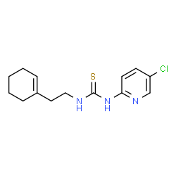 ChemSpider 2D Image | 1-(5-Chloro-2-pyridinyl)-3-[2-(1-cyclohexen-1-yl)ethyl]thiourea | C14H18ClN3S