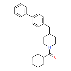 ChemSpider 2D Image | [4-(4-Biphenylylmethyl)-1-piperidinyl](cyclohexyl)methanone | C25H31NO