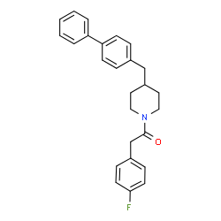 ChemSpider 2D Image | 1-[4-(4-Biphenylylmethyl)-1-piperidinyl]-2-(4-fluorophenyl)ethanone | C26H26FNO