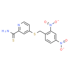 ChemSpider 2D Image | 4-[(2,4-Dinitrobenzyl)sulfanyl]-2-pyridinecarbothioamide | C13H10N4O4S2