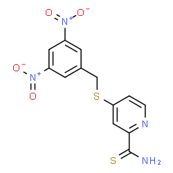 ChemSpider 2D Image | 4-[(3,5-Dinitrobenzyl)sulfanyl]-2-pyridinecarbothioamide | C13H10N4O4S2