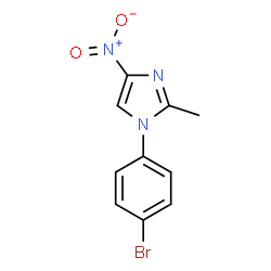 ChemSpider 2D Image | 1-(4-Bromophenyl)-2-methyl-4-nitro-1H-imidazole | C10H8BrN3O2