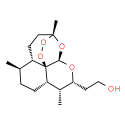 ChemSpider 2D Image | 2-[(5aS,6R,8aS,9R,10R,12R,12aR)-3,6,9-trimethyldecahydro-3,12-epoxy[1,2]dioxepino[4,3-i]isochromen-10-yl]ethanol | C17H28O5