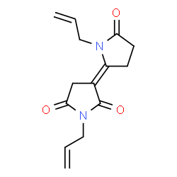ChemSpider 2D Image | (3E)-1-Allyl-3-(1-allyl-5-oxo-2-pyrrolidinylidene)-2,5-pyrrolidinedione | C14H16N2O3