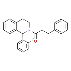 ChemSpider 2D Image | 1-[1-(2-Chlorophenyl)-3,4-dihydro-2(1H)-isoquinolinyl]-3-phenyl-1-propanone | C24H22ClNO