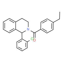 ChemSpider 2D Image | [1-(2-Chlorophenyl)-3,4-dihydro-2(1H)-isoquinolinyl](4-ethylphenyl)methanone | C24H22ClNO