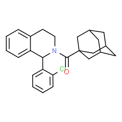 ChemSpider 2D Image | Adamantan-1-yl[1-(2-chlorophenyl)-3,4-dihydro-2(1H)-isoquinolinyl]methanone | C26H28ClNO