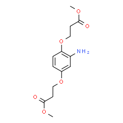 ChemSpider 2D Image | Dimethyl 3,3'-[(2-amino-1,4-phenylene)bis(oxy)]dipropanoate | C14H19NO6