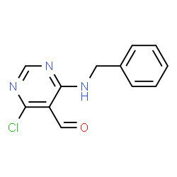 ChemSpider 2D Image | 4-(Benzylamino)-6-chloro-5-pyrimidinecarbaldehyde | C12H10ClN3O