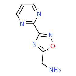 ChemSpider 2D Image | 3-(2-Pyrimidinyl)-1,2,4-oxadiazole-5-methanamine | C7H7N5O