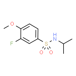 ChemSpider 2D Image | 3-Fluoro-N-isopropyl-4-methoxybenzenesulfonamide | C10H14FNO3S