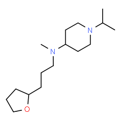 ChemSpider 2D Image | 1-Isopropyl-N-methyl-N-[3-(tetrahydro-2-furanyl)propyl]-4-piperidinamine | C16H32N2O